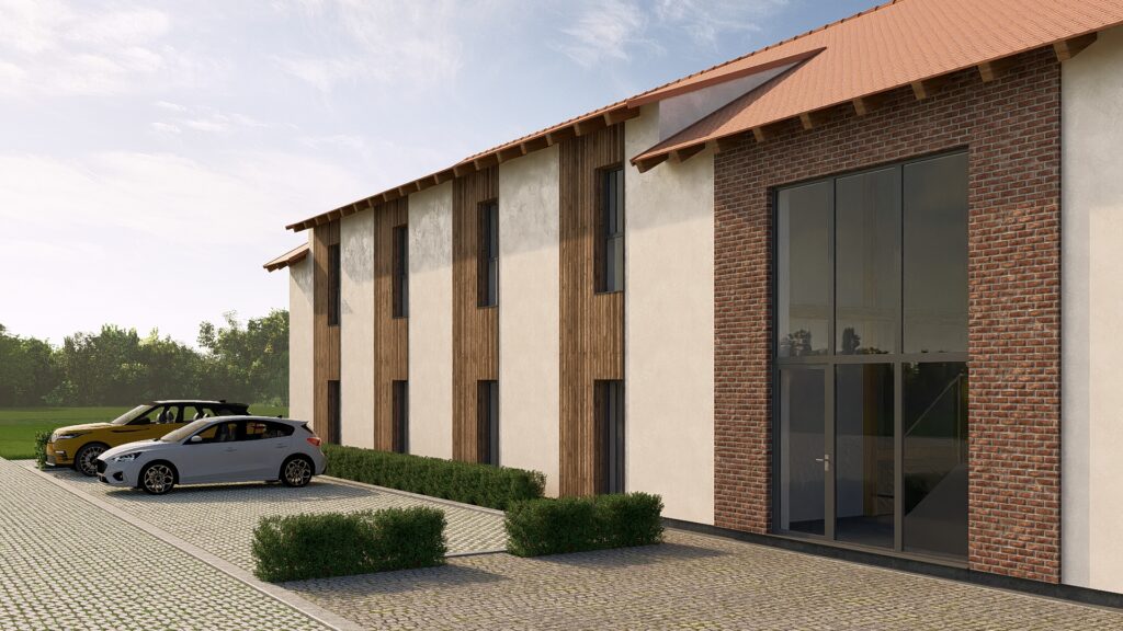 Architektonické studie - návrh exteriéru penzionu