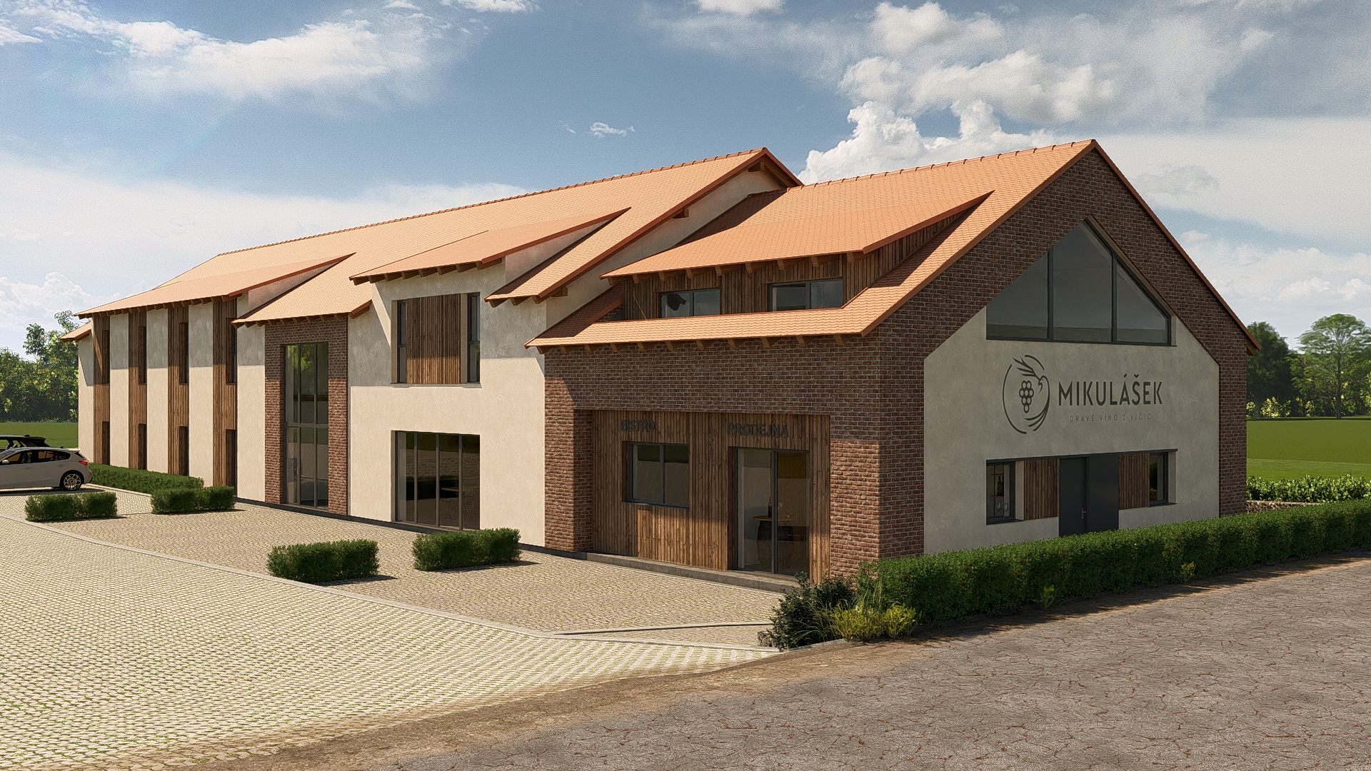 Architektonická studie - návrh penzionu